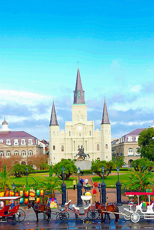 Carriages at Jackson Square